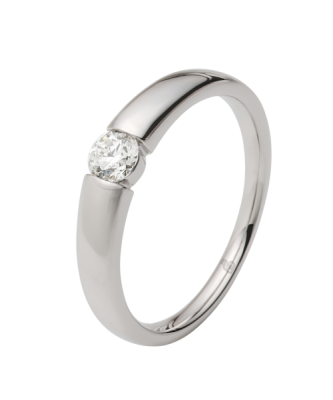 Silber Brillant/Labor-Diamant 0,25ct Spannfassung 5100033